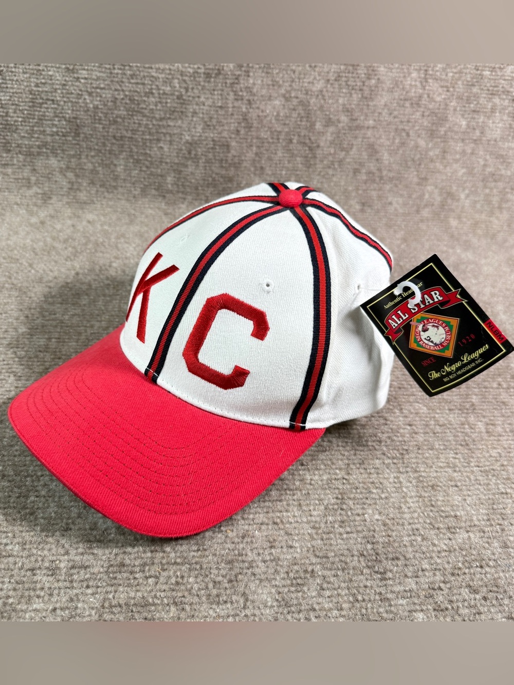 NEW Kansas City KC Monarchs Hat Negro League Strapback Baseball Stripe SGA NWT
